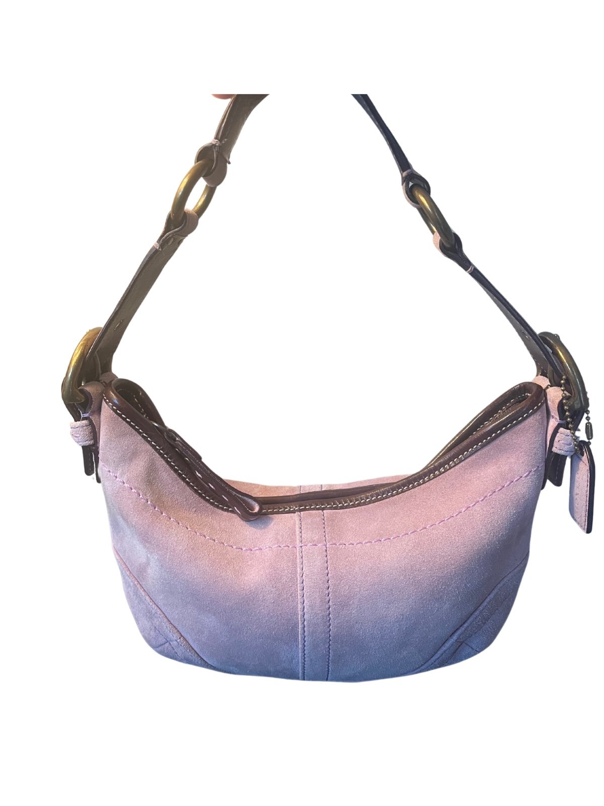 Coach SoHo Lilac Purple Hobo Suede Shoulder Bag