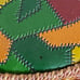Vintage 1970s Faux Leather Patchwork Singer Sewing Basket - Mid Century Legs