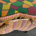 Vintage 1970s Faux Leather Patchwork Singer Sewing Basket - Mid Century Legs