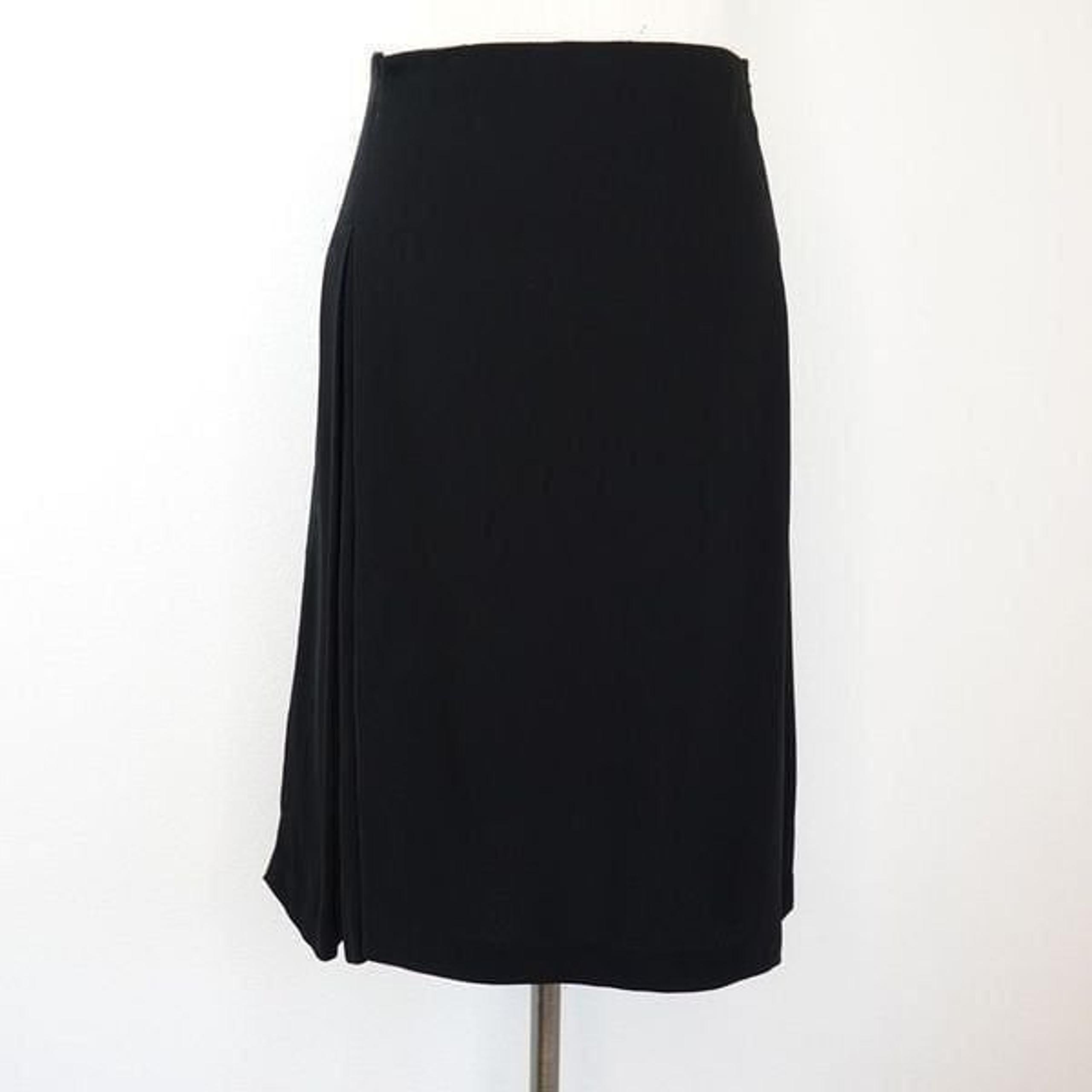 Emporio Armani Black A-Line Skirt Side Kickpleat Size 42