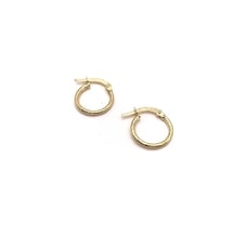 18K Yellow Gold Dainty Hoop Earrings • Gold Hoops • Italian Hoops • Minimalist