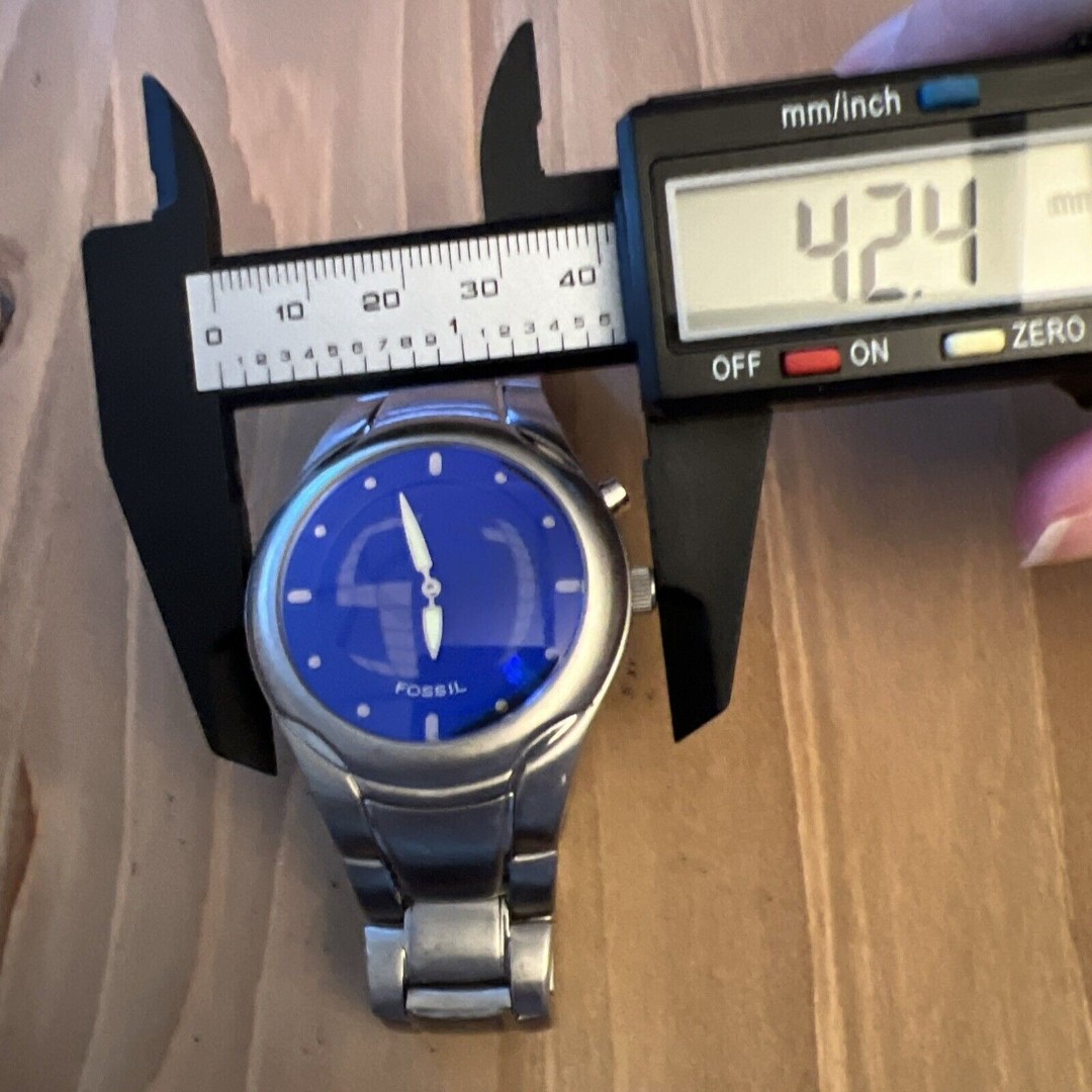 y2k 00s FOSSIL Big Tic JR-8051 Light Blue Animated Watch