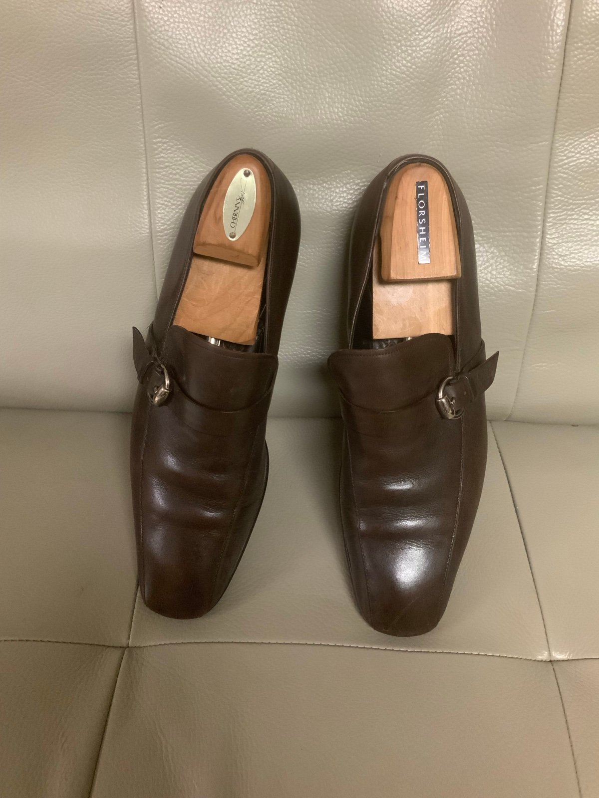 Vtg Gucci Men’s Monk Strap loafers. Size 44E. US- 11E