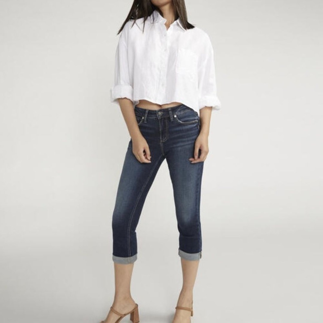 Capri Silver Jean Co. Suki Mid Rise Luxe Stretch W24 L23.5