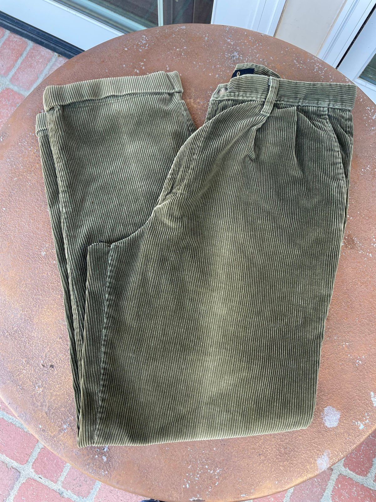 Y2K Corduroy Pants green Bill Blass 36x32