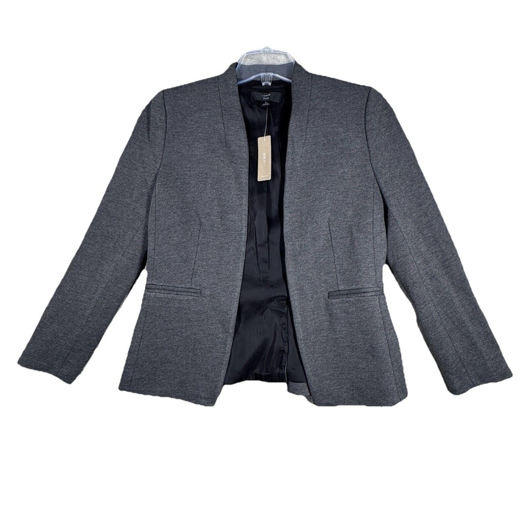 J Crew 365 Blazer Womens 6 Gray Going Out Classic Business Preppy Academia