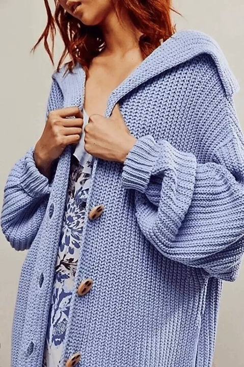 Free People Swim Too Deep Cardigan XS Oversized Lavender Purple Cardigan, NWT