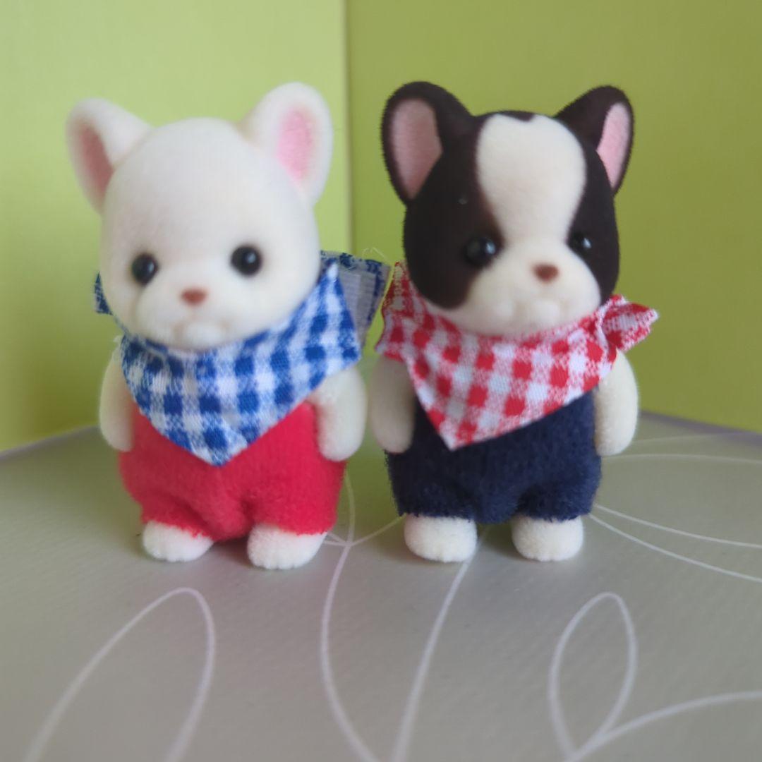 French Bulldog Puppies, 2 pieces ● Sylvanian Families, New