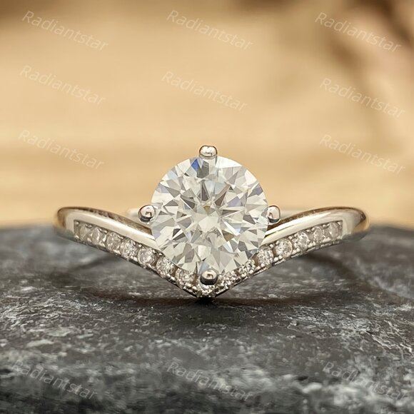 NEW Certified 1ct. t.w. Moissanite Crown Ring