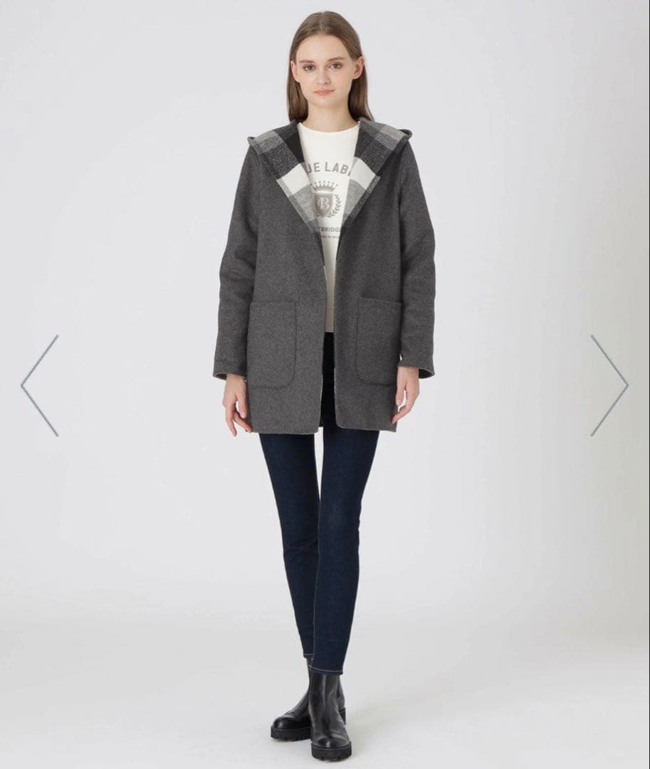 New with tags: Crestbridge Check River Poly Wool Cardigan Coat