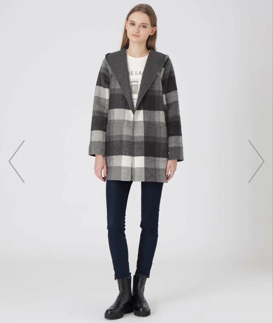 New with tags: Crestbridge Check River Poly Wool Cardigan Coat