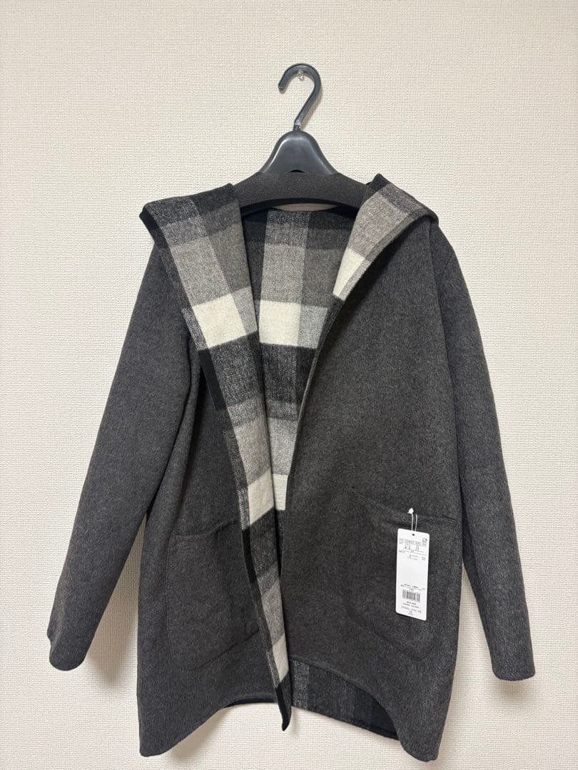 New with tags: Crestbridge Check River Poly Wool Cardigan Coat
