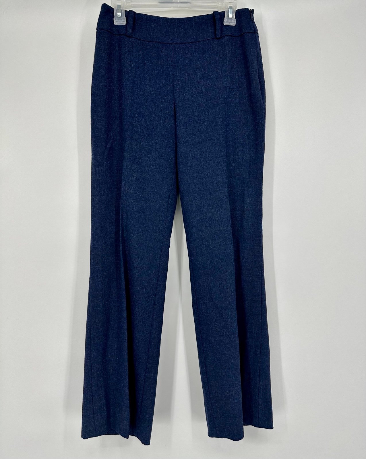 Armani Collezioni wool blend straight leg trousers Size 6 Navy
