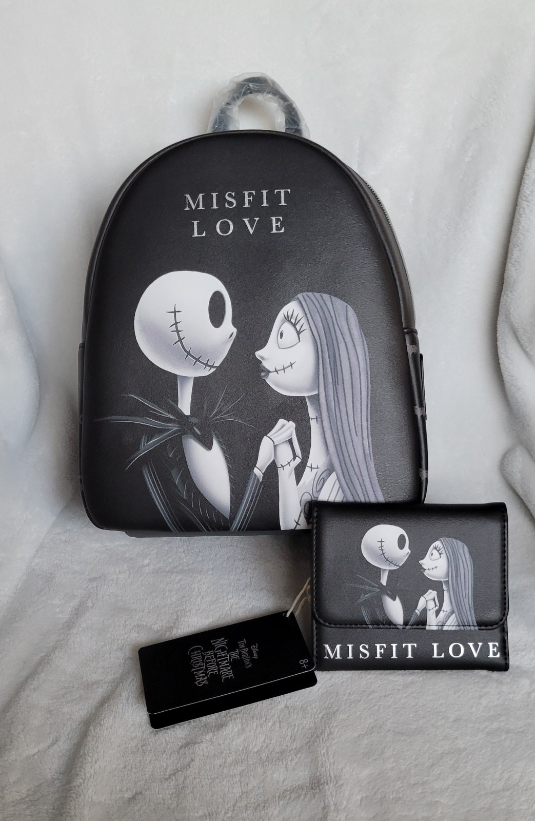 Loungefly The Nightmare Before Christmas misfit love backpack and wallet