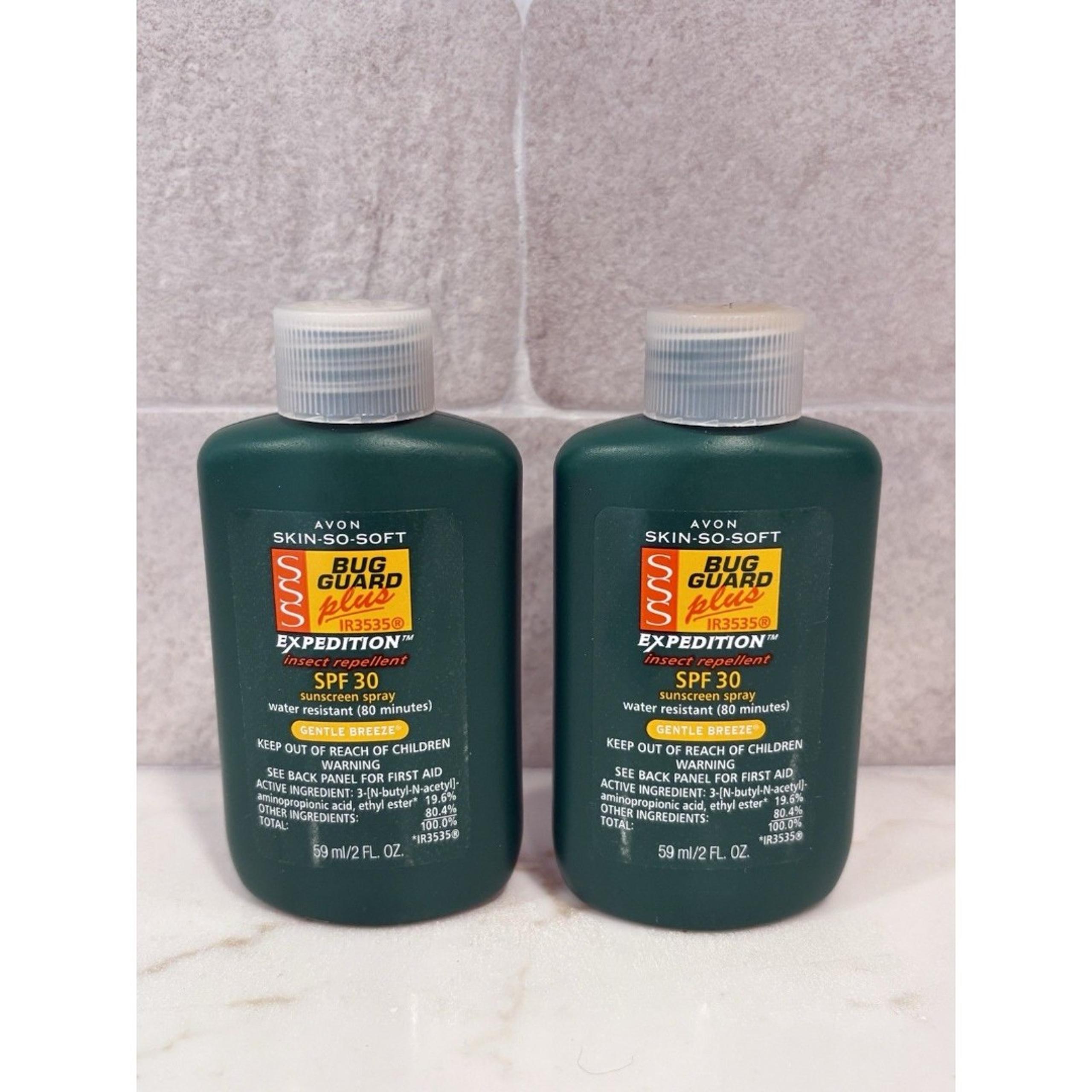 Lot Of 2 Avon Bug Guard Plus, 2 ounce~ Pump Not Included Skin So Soft