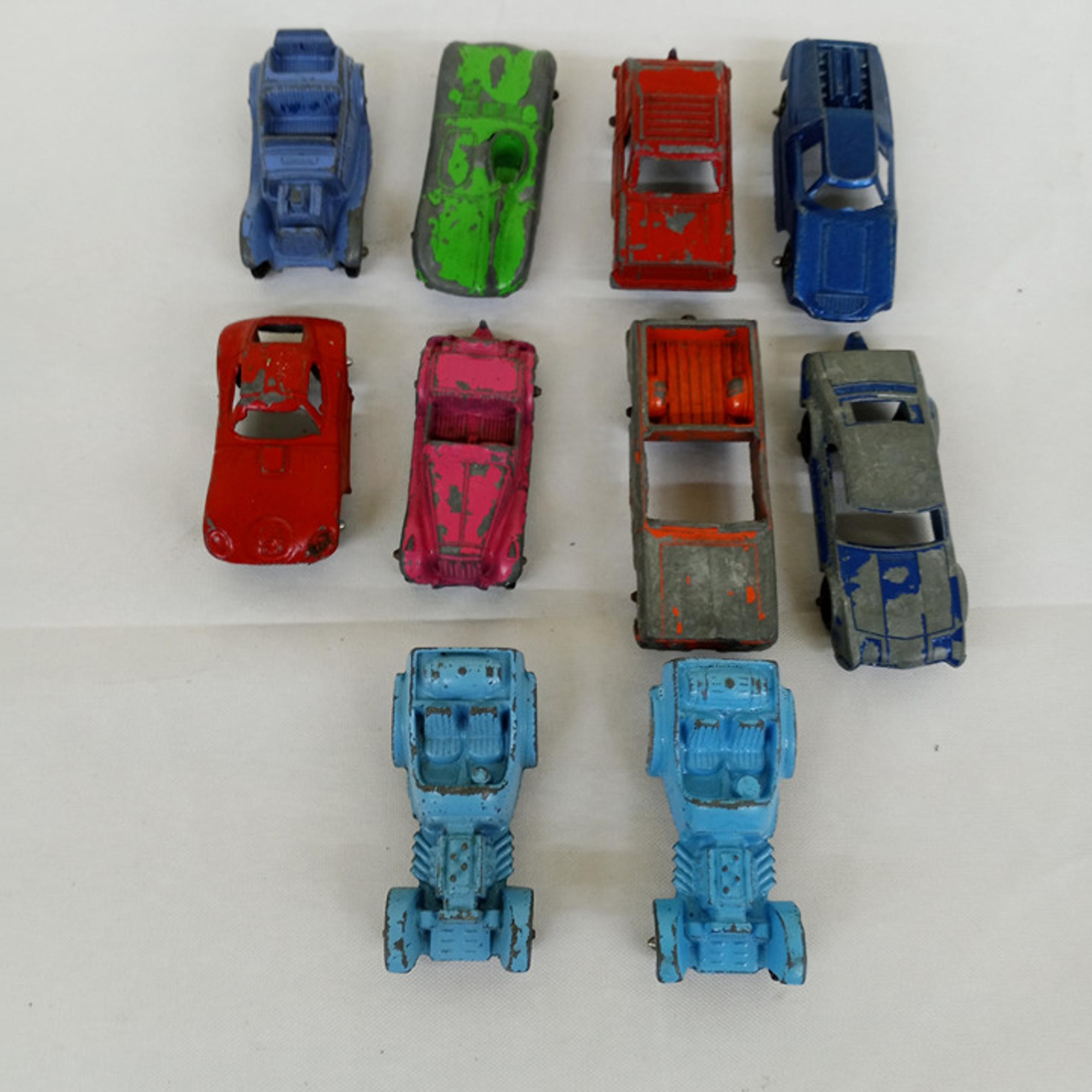 Vintage Tootsietoy diecast 2'' toy car lot of 10 [A2]
