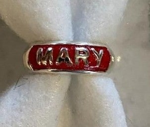 Solid Sterling Silver Mary Ring