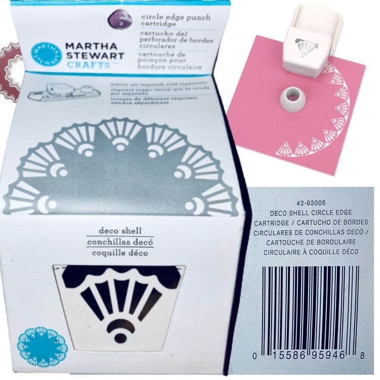 Martha Stewart Crafts Circle Edge Paper Punch Deco Shell Cartridge NWT