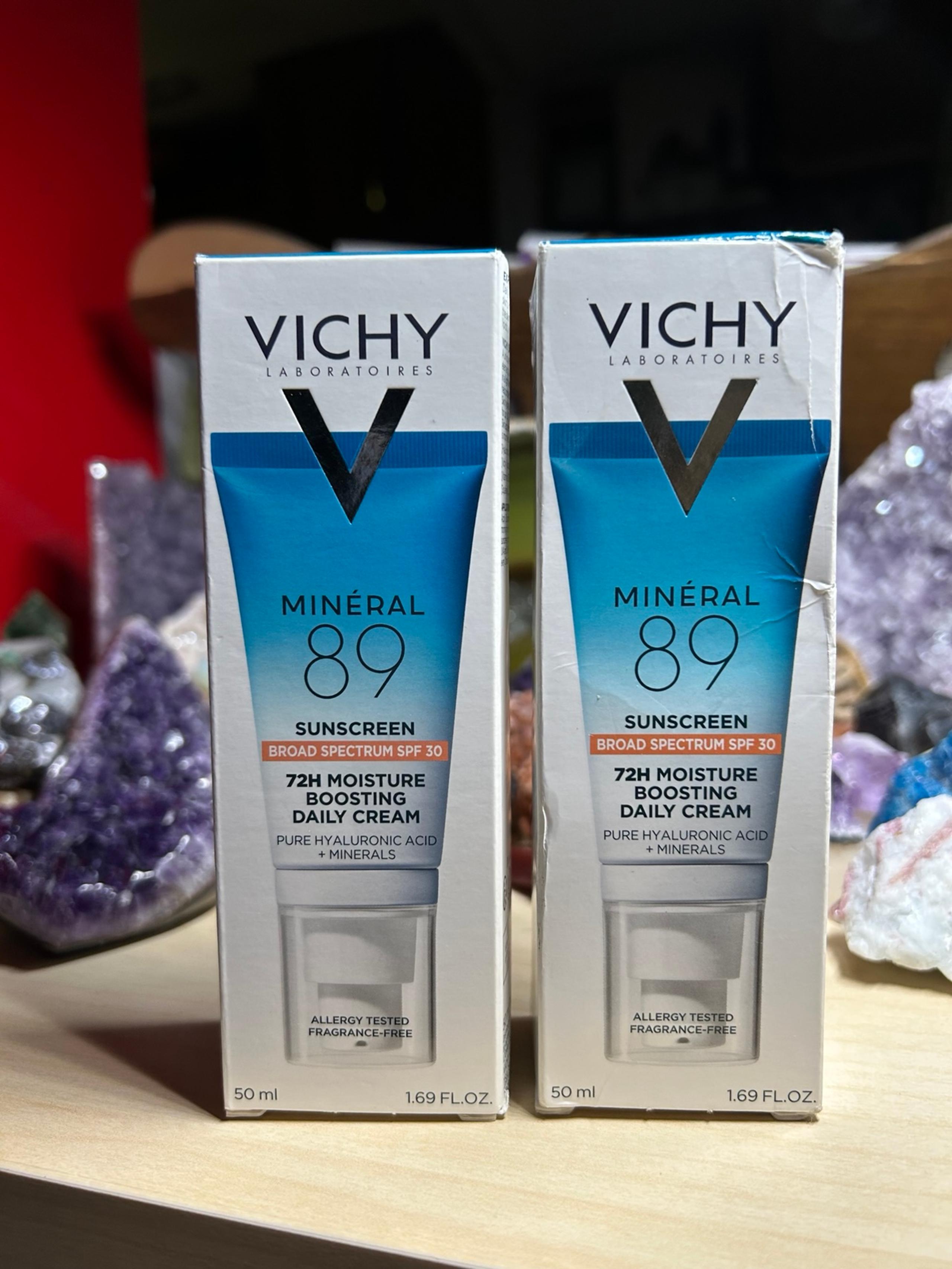 Vichy Mineral 89 72HR Moisture Boosting Sunscreen - SPF 30 lot of 2, $64 value