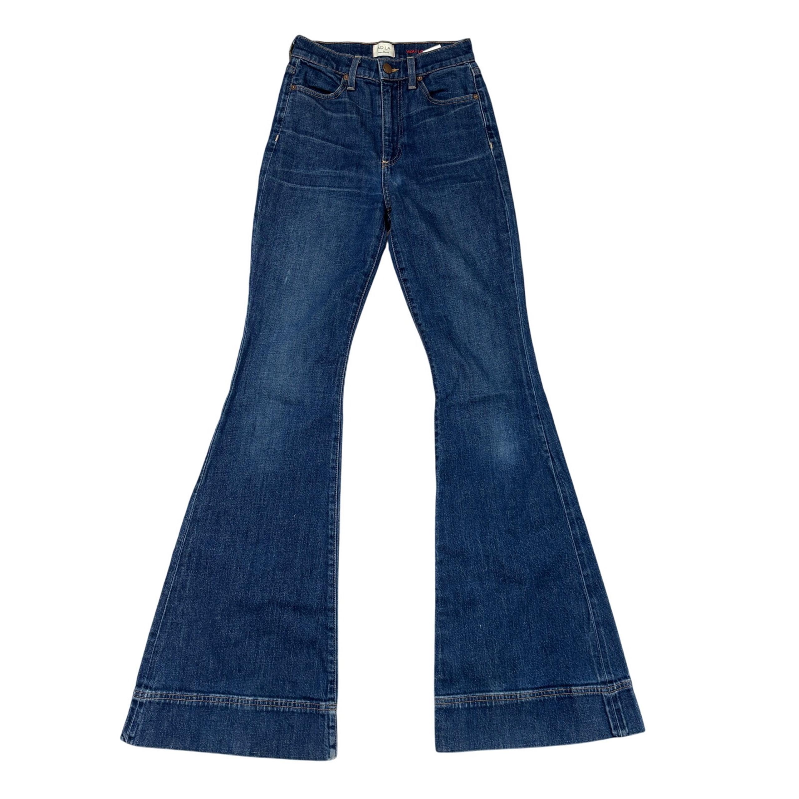 Alice + Olivia Beautiful High Rise Bell Bottom Flare Jeans Women's 25