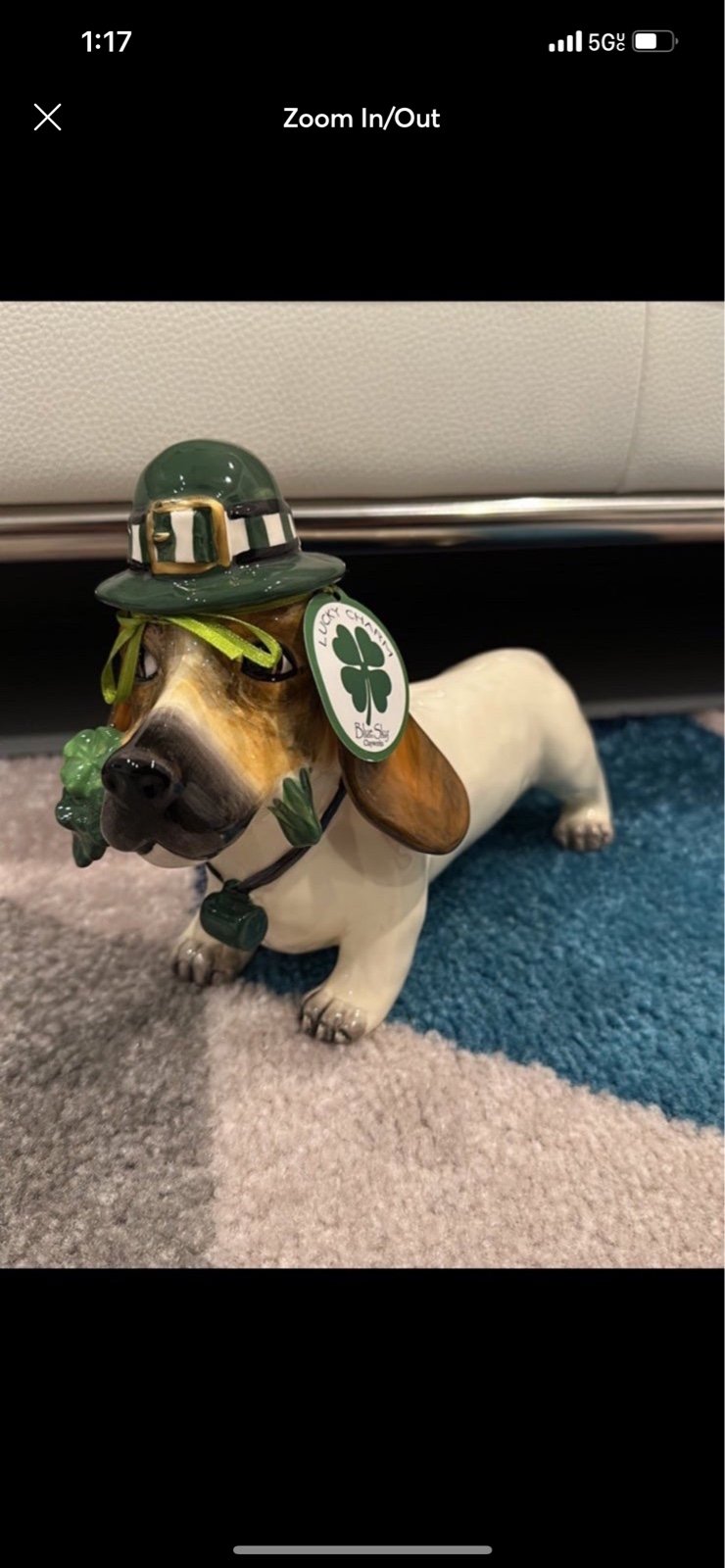 Blue Sky Clayworks St Patricks Day Dachshund Dog