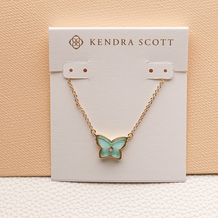 Kendra Scott  light blue Butterfly Pendant necklace