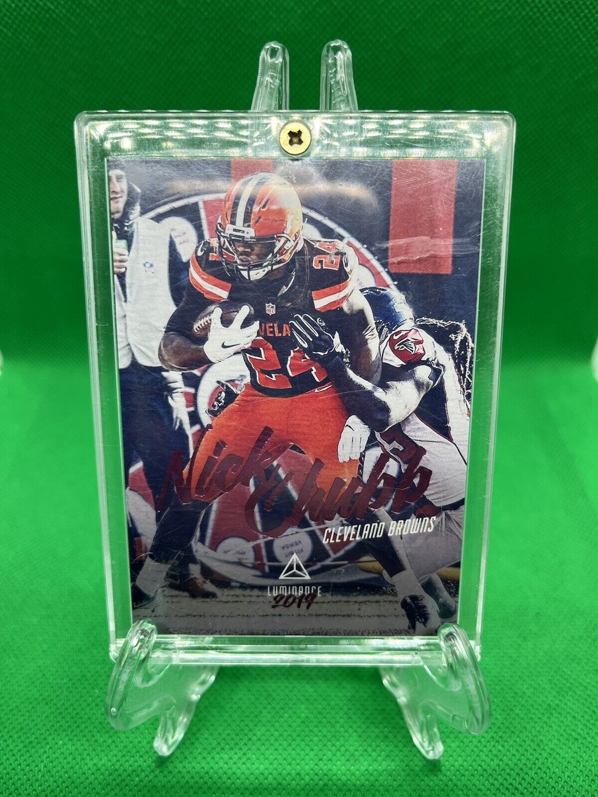 2019 luminance nick chubb #28 pink #2/5