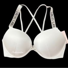 VICTORIA'S SECRET SWIM Shine Strap Bombshell Push-Up Adds 2 Cups Bikini Top 36D