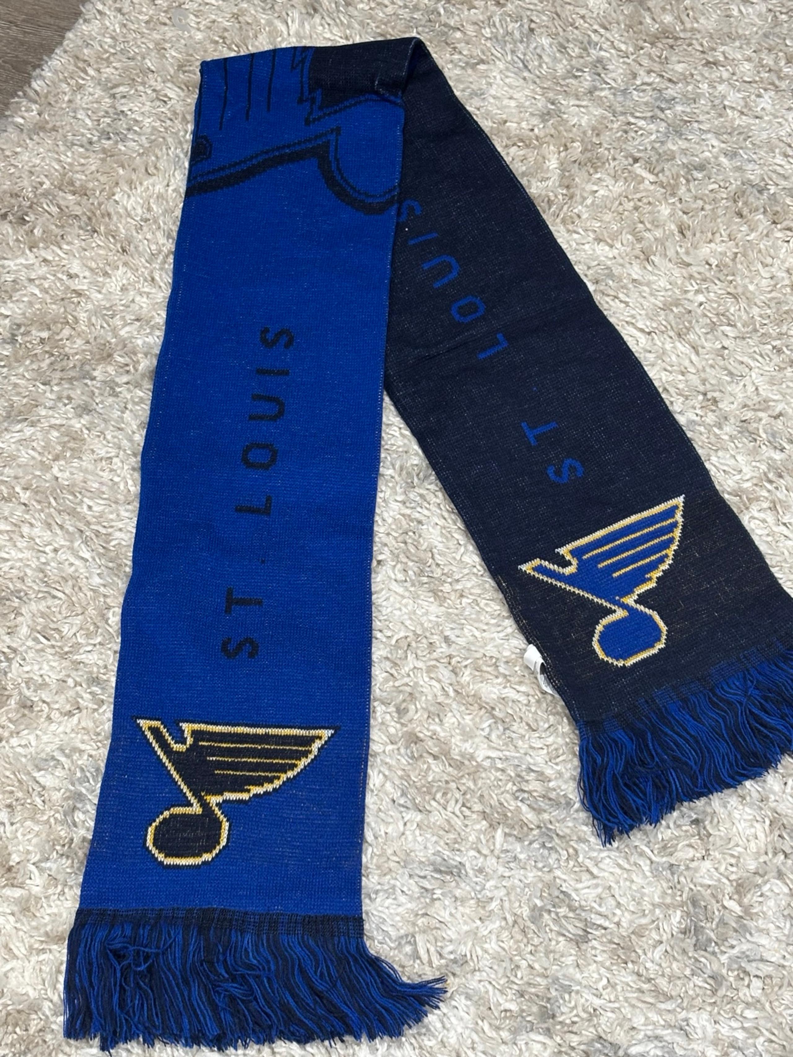 NHL St. Louis Blues Hockey Scarf 62” Rare Reversible