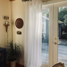 2 French Pleat 100% Linen Sheer Panels