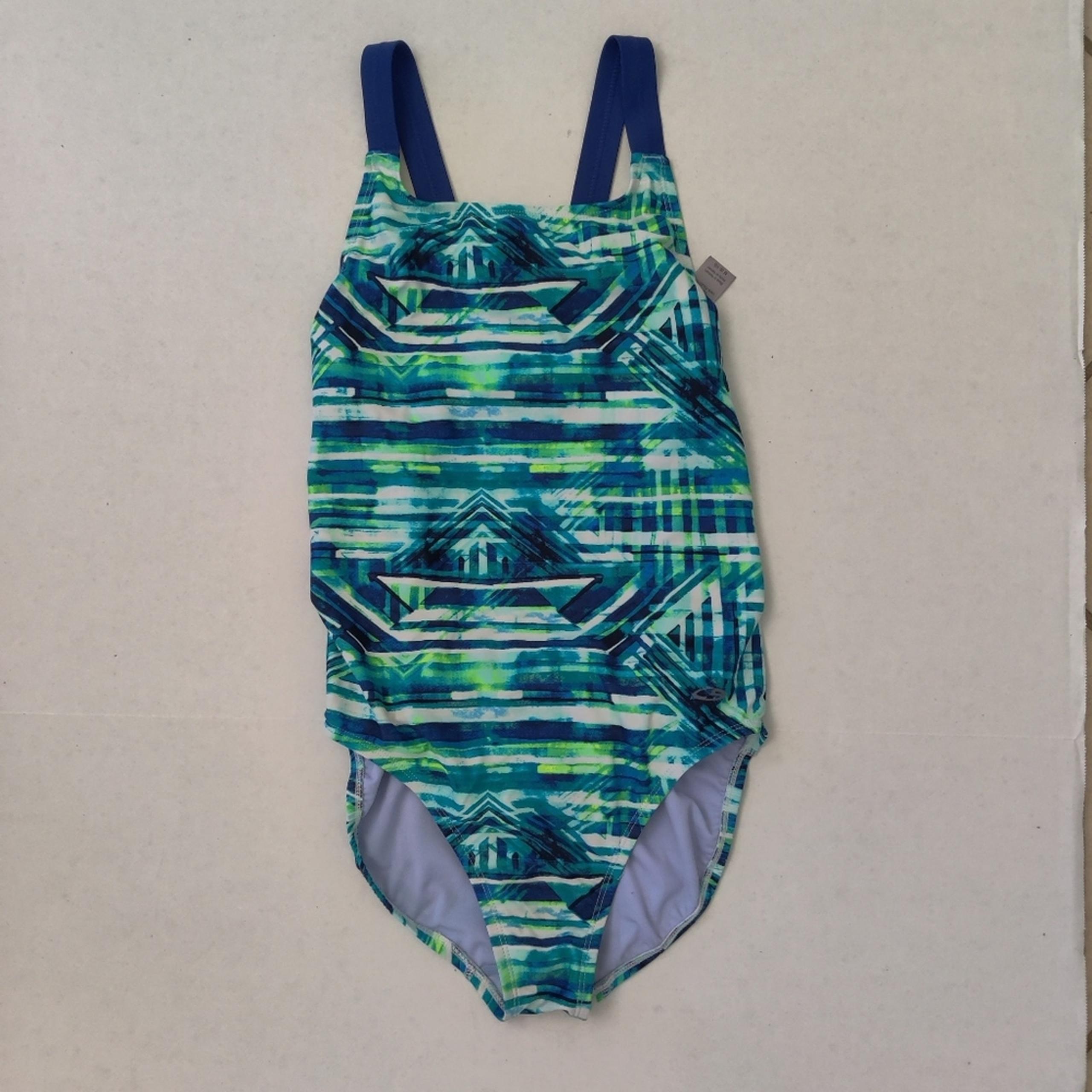 Champion medium green blue one piece swimsuit