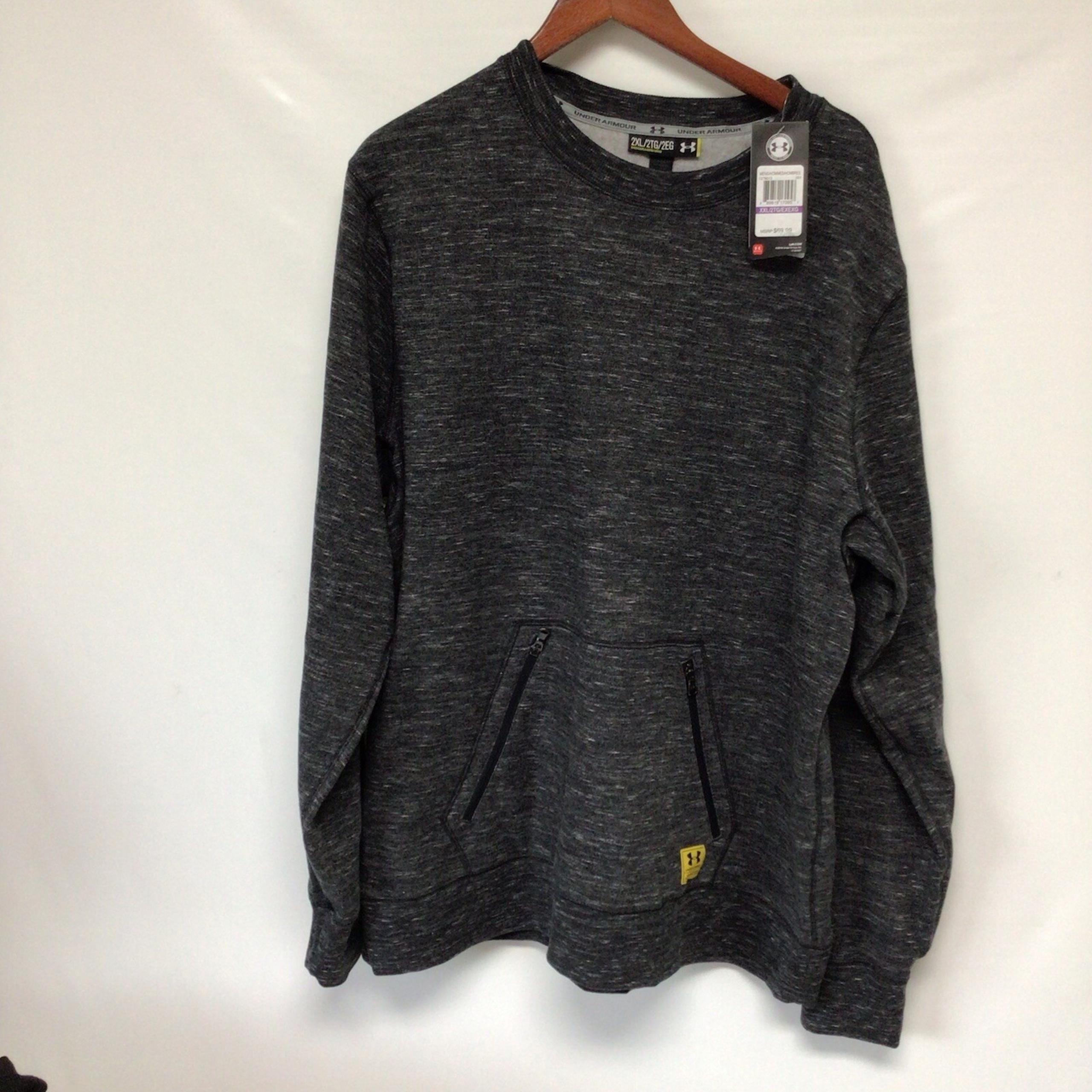 Under Armour Pull Over with zipper 2xl Gray Medium Fitted 1278013