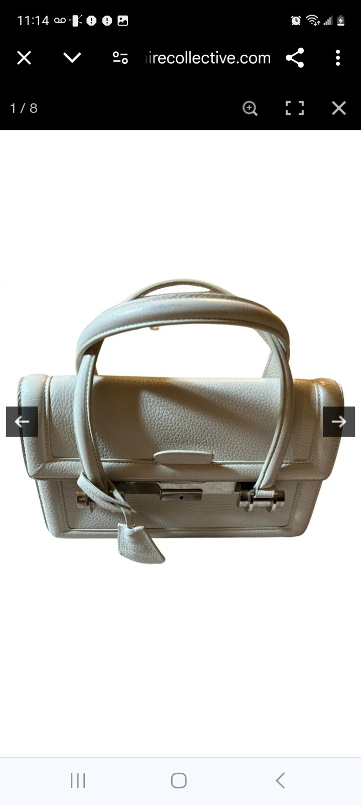 Vintage Dior mitzvah white / tan leather bag *used* like new no stains or scuffs