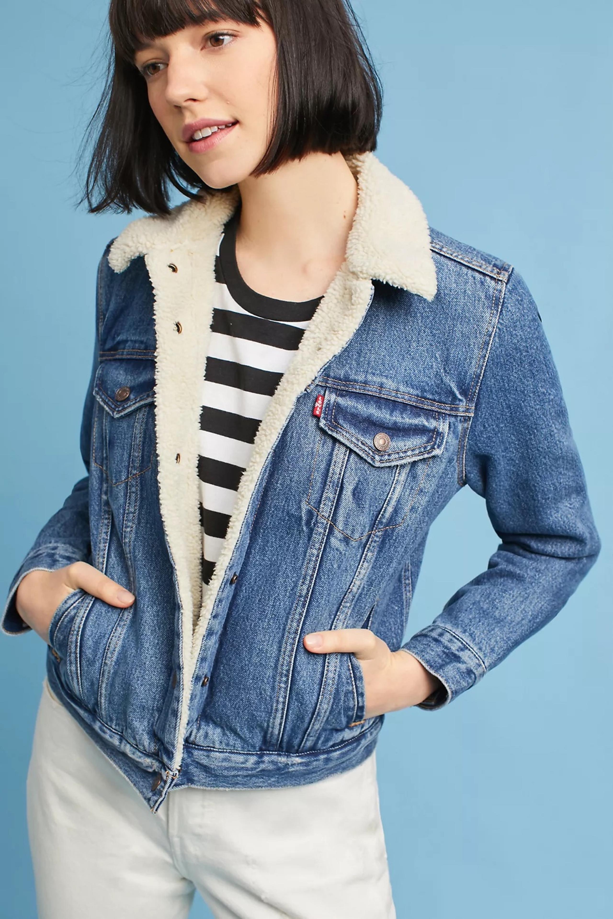 Anthropologie Levi’s Sherpa Denim jacket