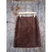 Vintage Chocolate Suede Pencil Skirt