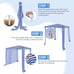 Foldable 6.6' x 6.6' Beach Cabana Easy-Setup Beach Canopy W/ Carry Bag Navy