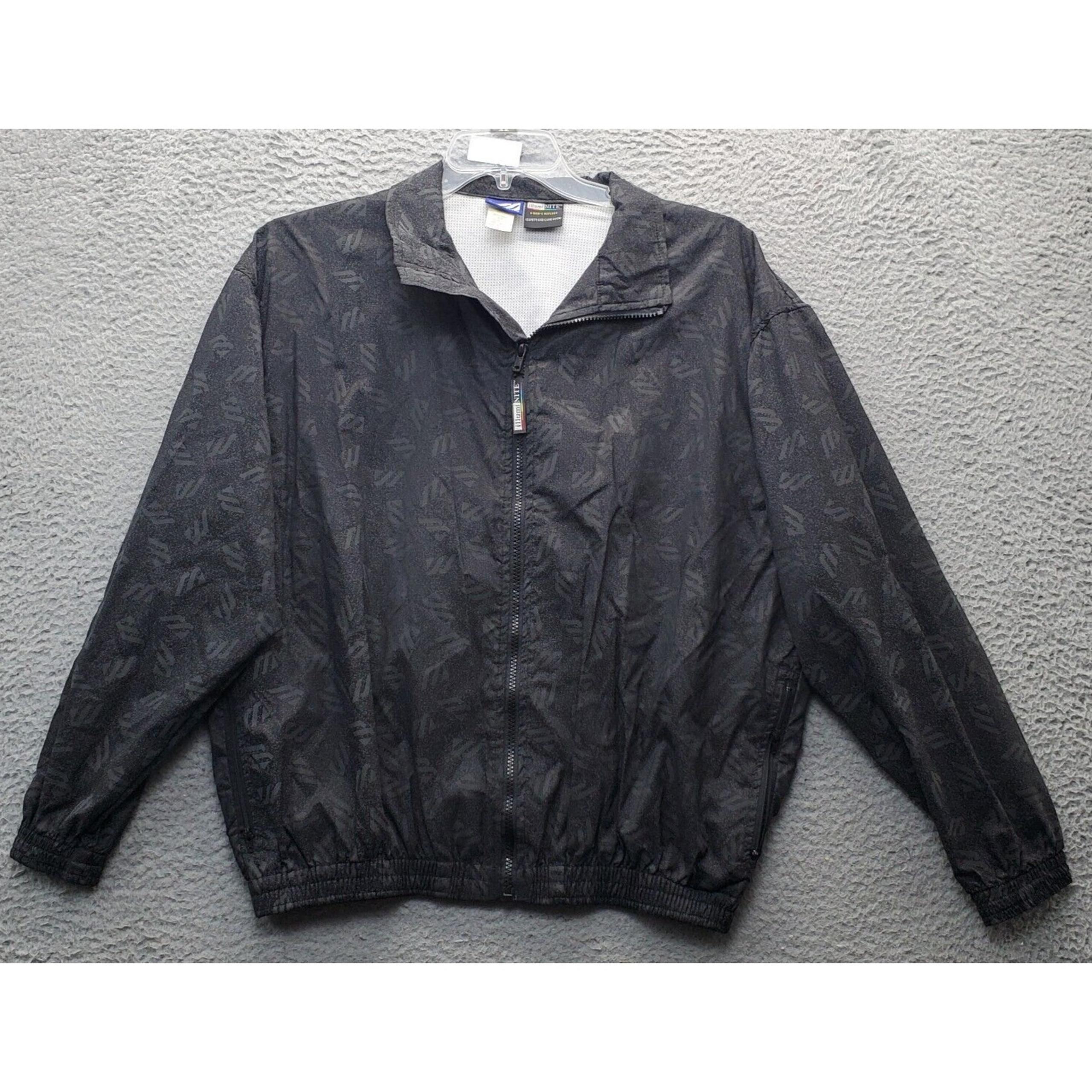 Mizuno Windbreaker Jacket Men's L Multi Pattern Mesh Lined Vented Raglan Sleeve