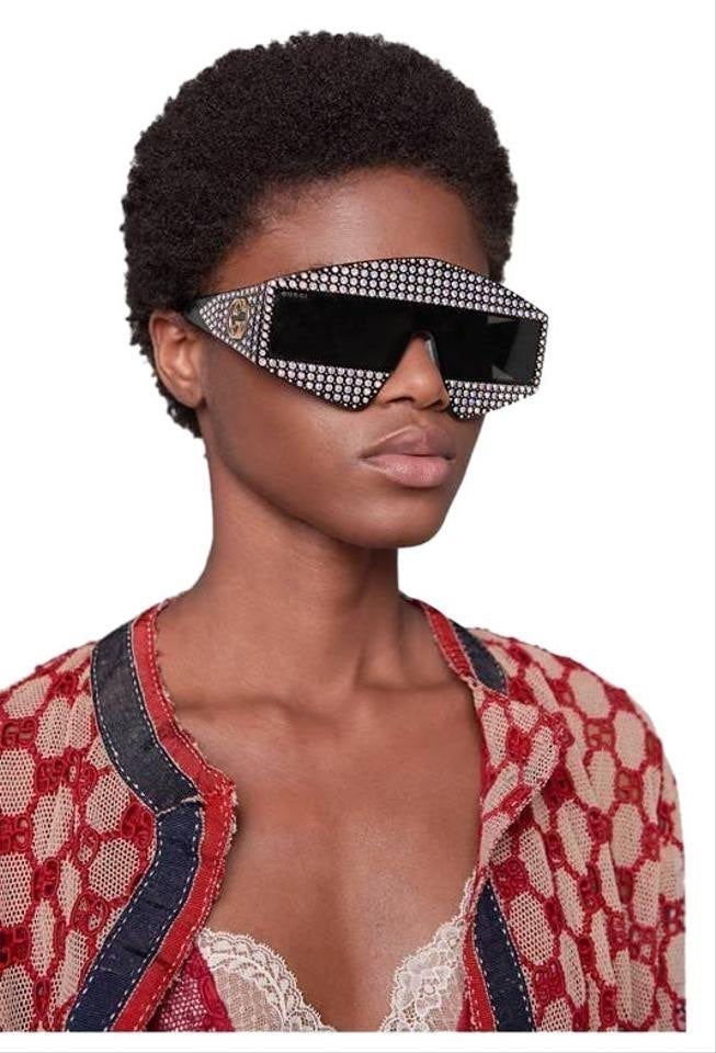 NEW GUCCI Black Rhinestone Sunglasses