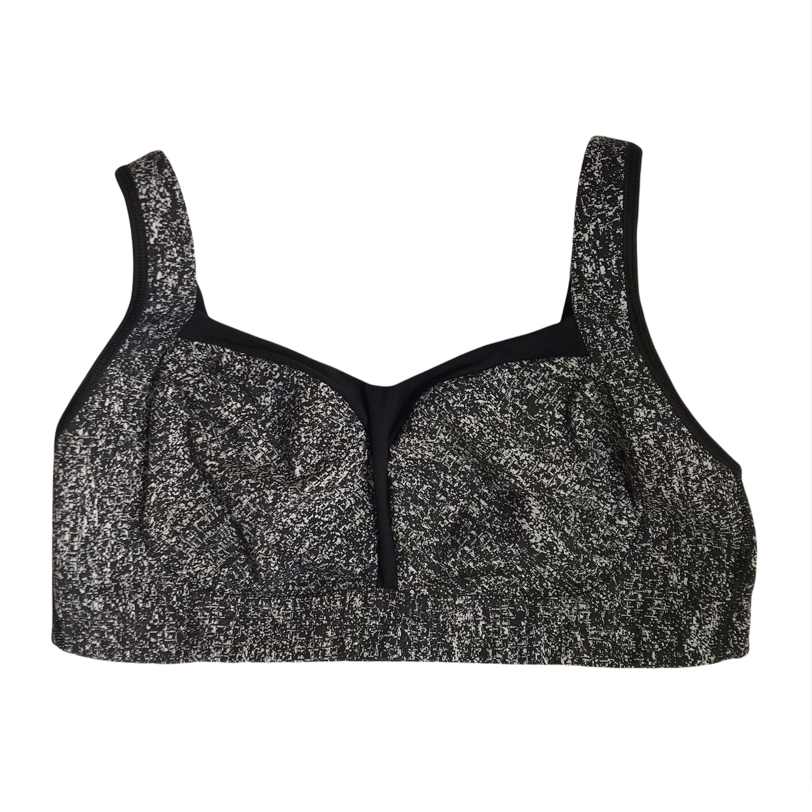 Lululemon Ta Ta Tamer III Rio Mist White Black Size 36 Sports Bra Multiway Yoga