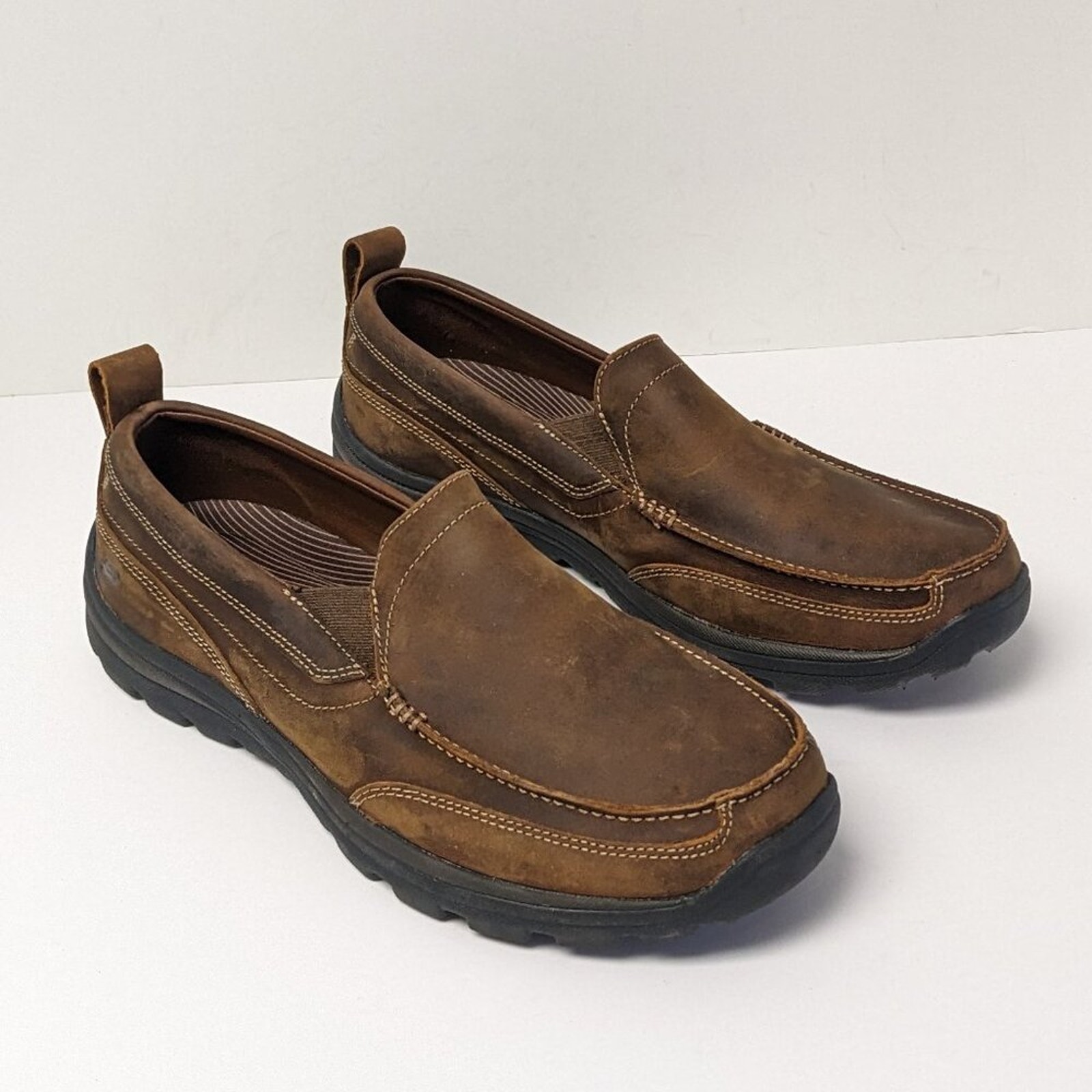 Skechers Superior Gains Loafer, Brown, Men's 10 M