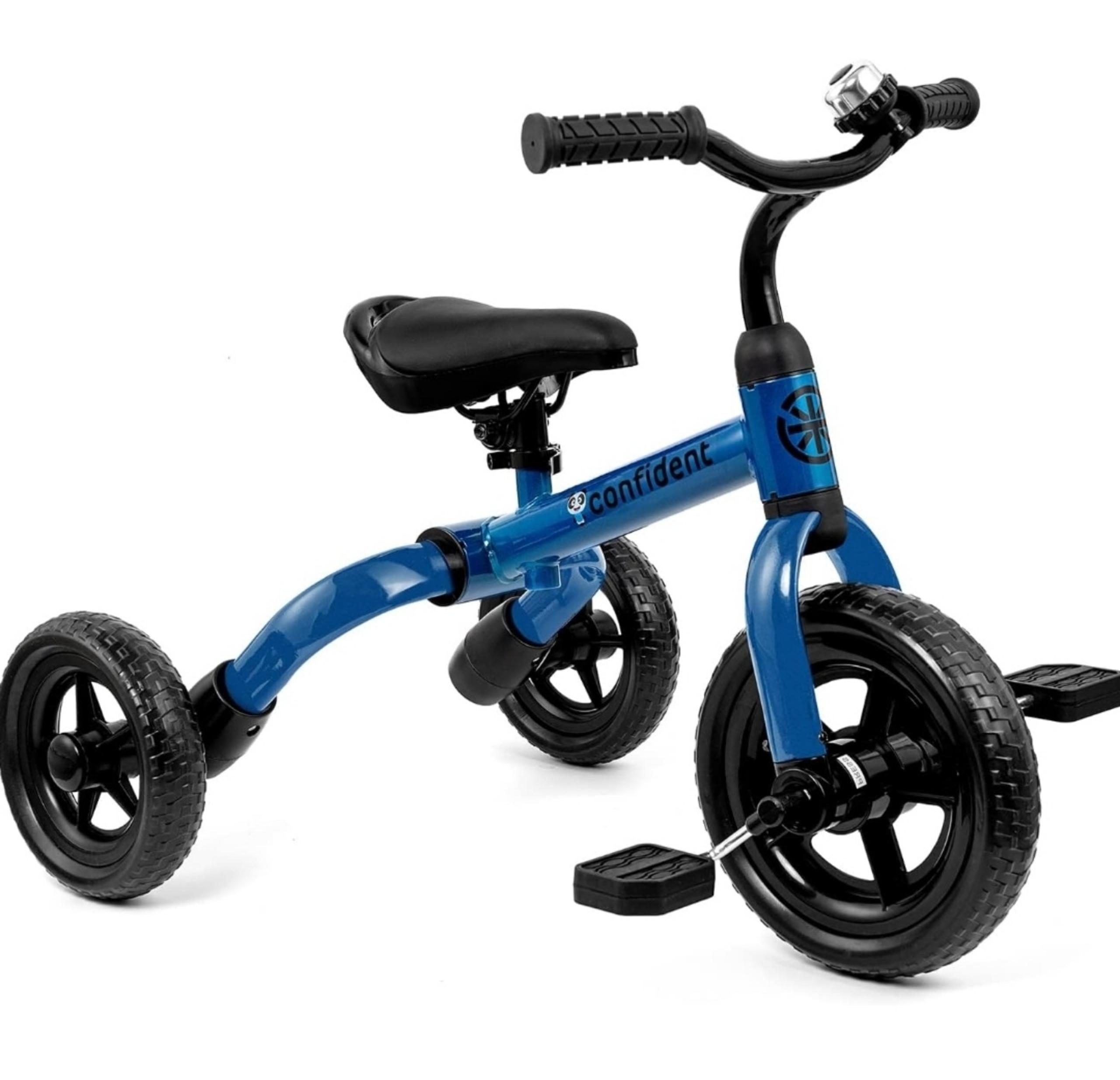 XPIY Tricycle for Toddlers Age 2-5 Years Old, 3 in 1 Folding Toddler Bike- Blue