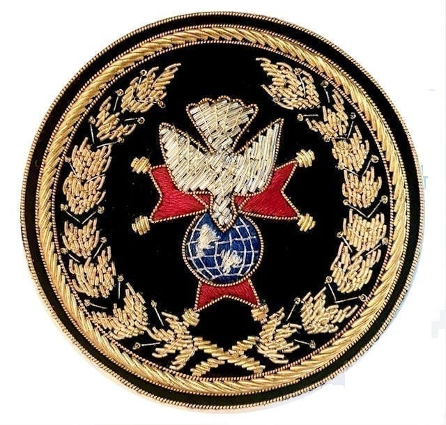 KNIGHTS OF COLUMBUS 4TH DEGREE GOLD SILVER BULLION CP BRAND & MADE POCKET BADGE