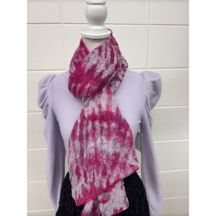 Calvin Klein Pink Tie-Dye Logo Women's Scarf