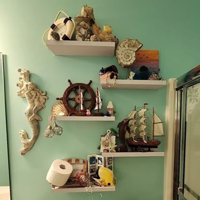 NEW 5 Set White Floating Shelves, Wall Mounted Shelves for Wall Decor, White