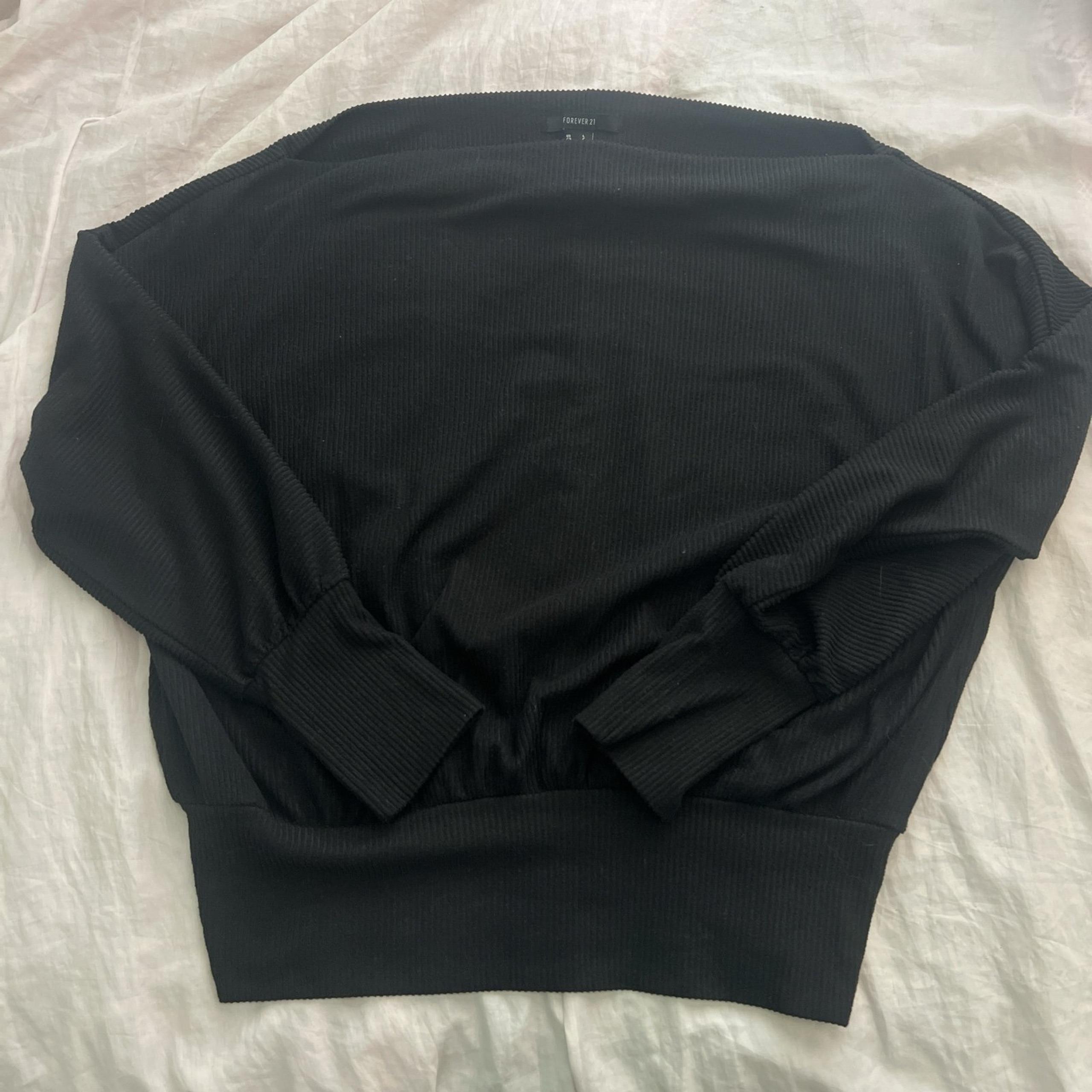 F21 Black off the Shoulder Sweater