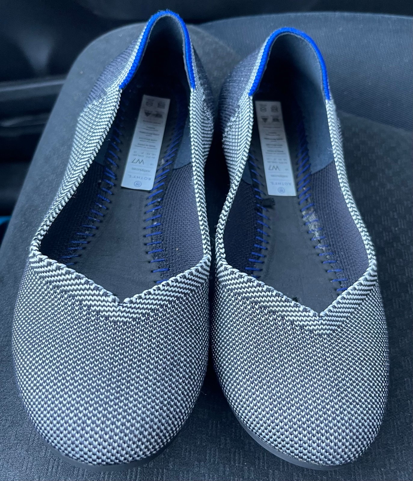Rothy's Size 7 The Flat Retired Birdseye Herringbone Round Toe Ballet Flat