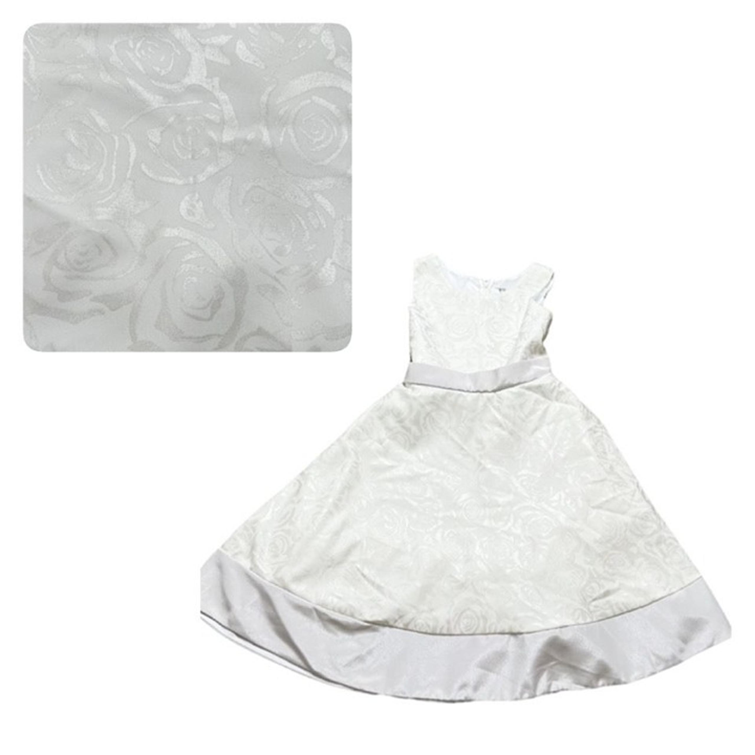 Rare Editions Dress Girls Size 12 Ivory Rose Print Flower Girl Wedding