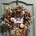 20inch Thanksgiving Fall Wreath, Eucalyptus Berries Pumpkins Lamb Ears Leaves