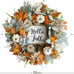20inch Thanksgiving Fall Wreath, Eucalyptus Berries Pumpkins Lamb Ears Leaves