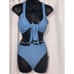 NEW WITH TAGS Lulus Sexy WOMEN Sun Ray Babe Light Blue Wrap Halter Bikini Top si